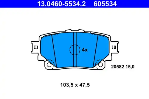 накладки ATE 13.0460-5534.2