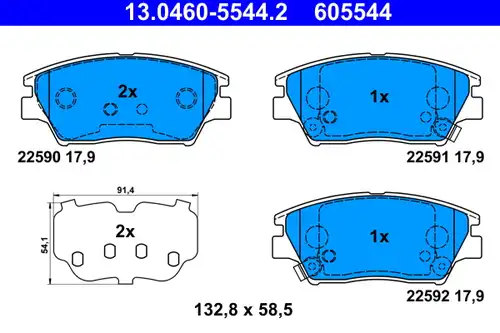 накладки ATE 13.0460-5544.2