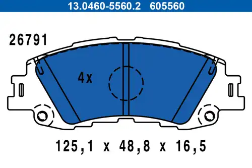 накладки ATE 13.0460-5560.2