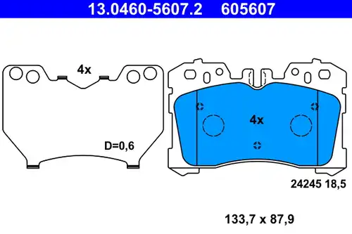 накладки ATE 13.0460-5607.2