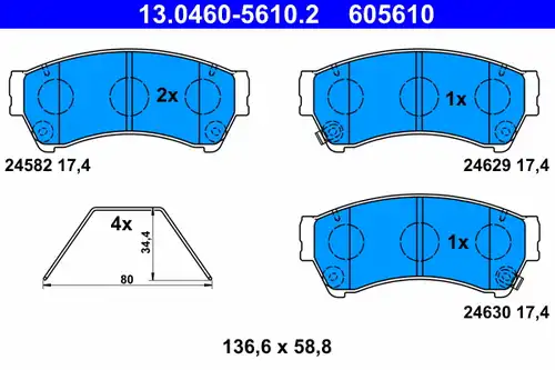 накладки ATE 13.0460-5610.2