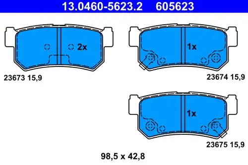 накладки ATE 13.0460-5623.2