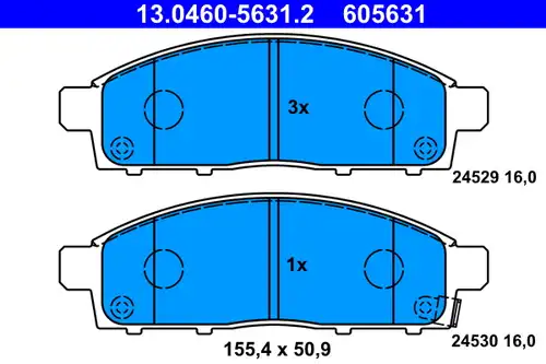 накладки ATE 13.0460-5631.2