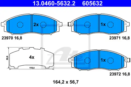 накладки ATE 13.0460-5632.2