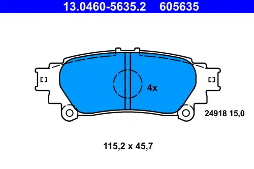 накладки ATE 13.0460-5635.2