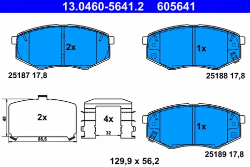 накладки ATE 13.0460-5641.2