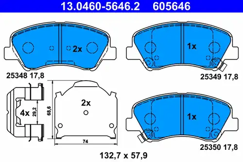 накладки ATE 13.0460-5646.2