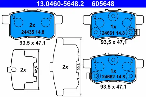 накладки ATE 13.0460-5648.2