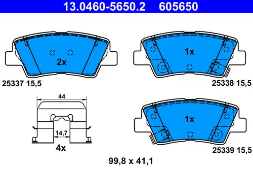 накладки ATE 13.0460-5650.2