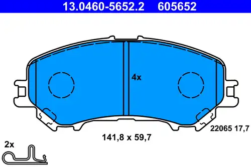 накладки ATE 13.0460-5652.2