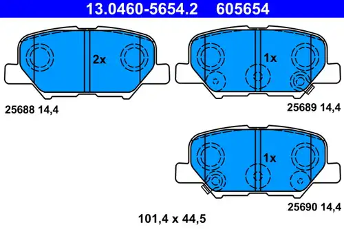 накладки ATE 13.0460-5654.2