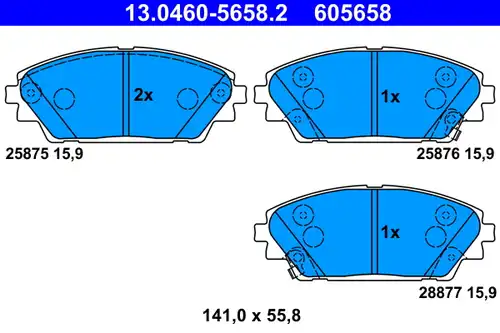 накладки ATE 13.0460-5658.2