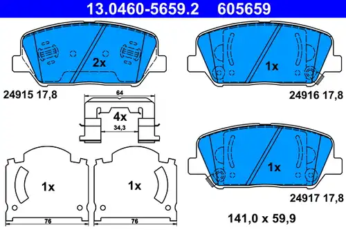 накладки ATE 13.0460-5659.2