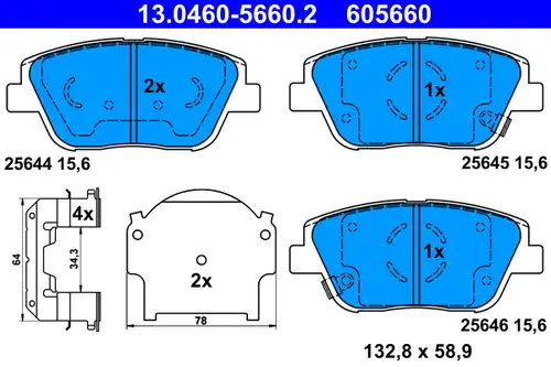 накладки ATE 13.0460-5660.2