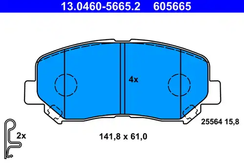 накладки ATE 13.0460-5665.2