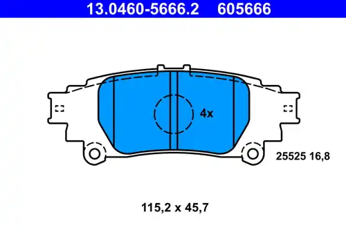 накладки ATE 13.0460-5666.2