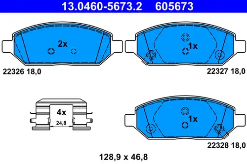 накладки ATE 13.0460-5673.2