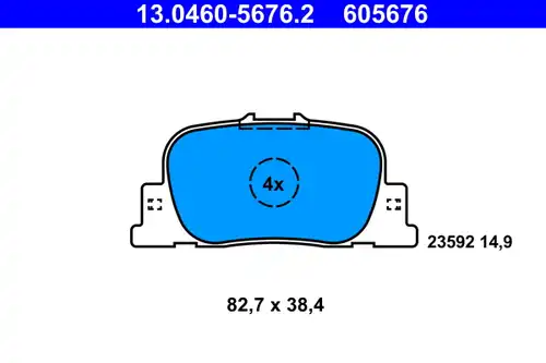 накладки ATE 13.0460-5676.2