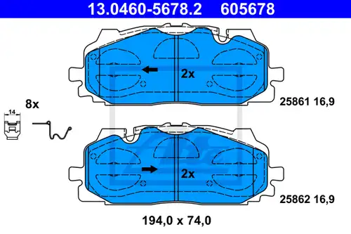 накладки ATE 13.0460-5678.2