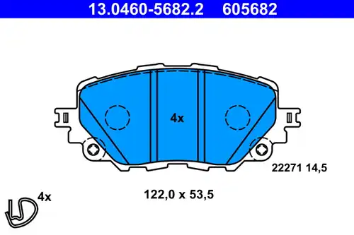 накладки ATE 13.0460-5682.2