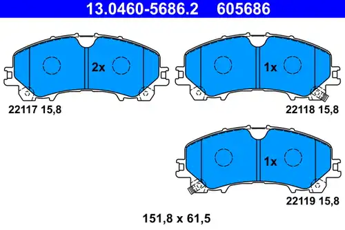 накладки ATE 13.0460-5686.2