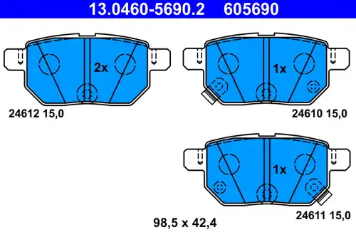 накладки ATE 13.0460-5690.2