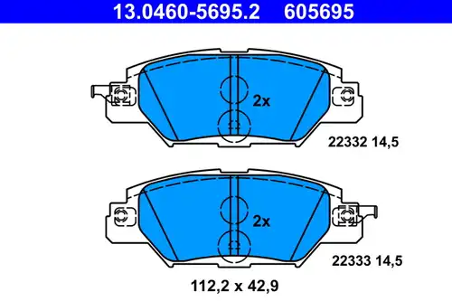 накладки ATE 13.0460-5695.2