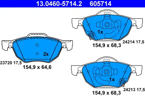 накладки ATE 13.0460-5714.2