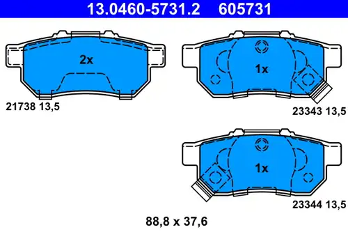 накладки ATE 13.0460-5731.2