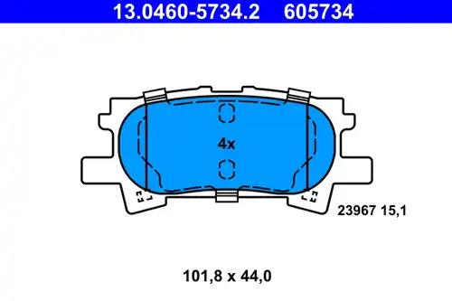 накладки ATE 13.0460-5734.2