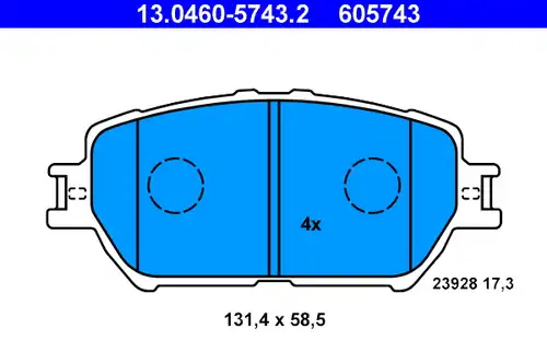 накладки ATE 13.0460-5743.2