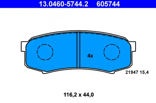 накладки ATE 13.0460-5744.2