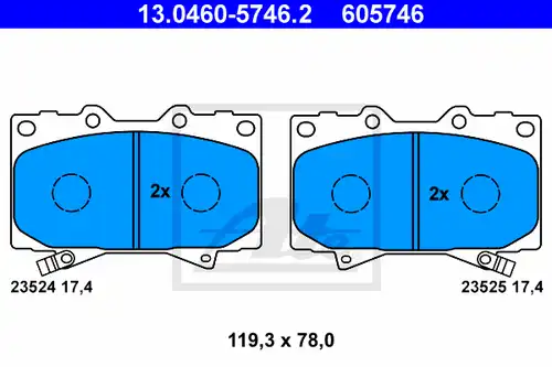 накладки ATE 13.0460-5746.2