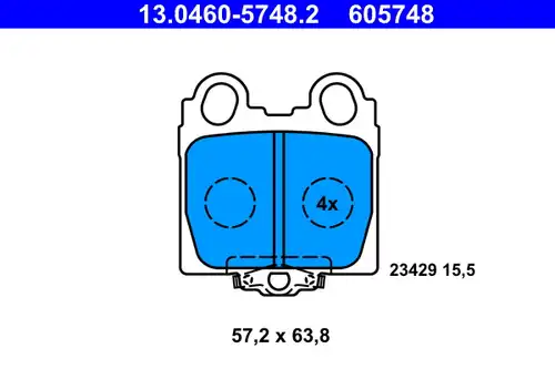 накладки ATE 13.0460-5748.2