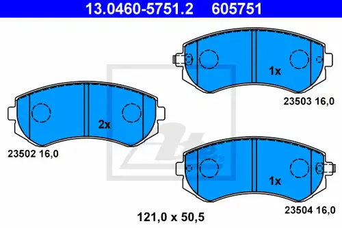 накладки ATE 13.0460-5751.2