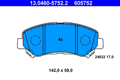 накладки ATE 13.0460-5752.2