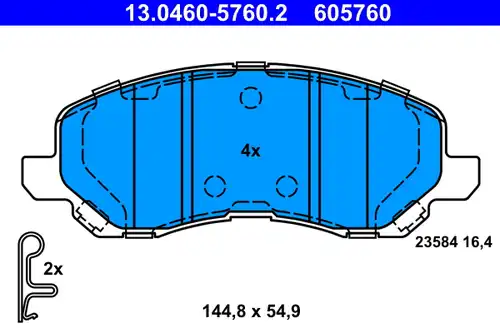 накладки ATE 13.0460-5760.2