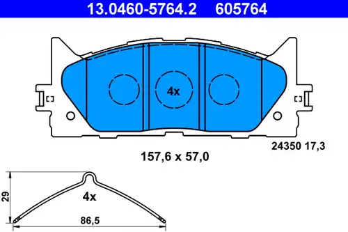 накладки ATE 13.0460-5764.2