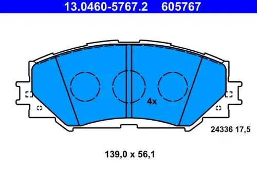 накладки ATE 13.0460-5767.2