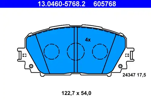 накладки ATE 13.0460-5768.2