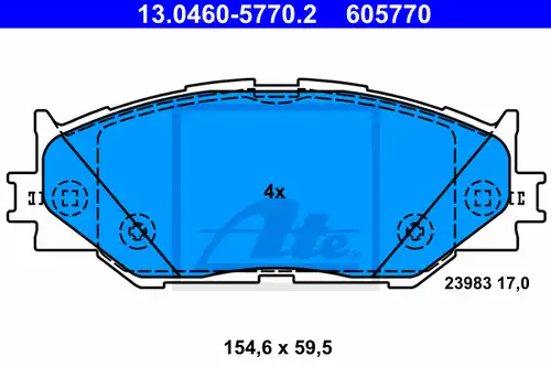 накладки ATE 13.0460-5770.2