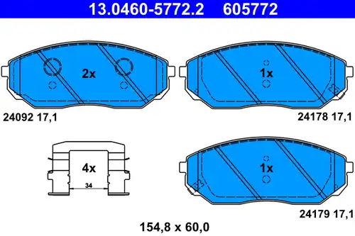 накладки ATE 13.0460-5772.2