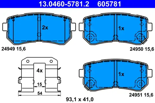 накладки ATE 13.0460-5781.2