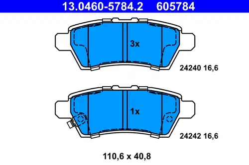 накладки ATE 13.0460-5784.2