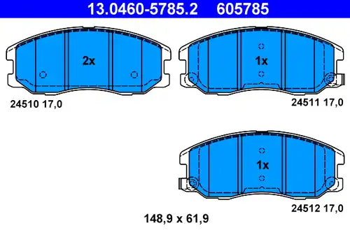 накладки ATE 13.0460-5785.2