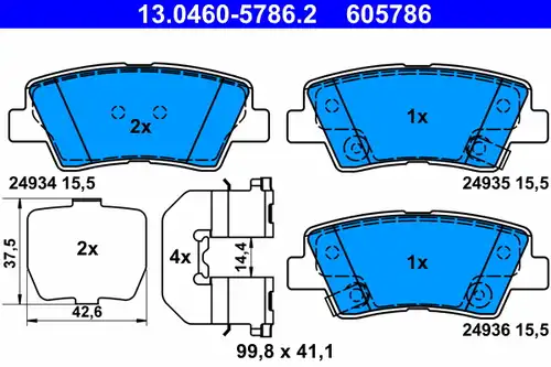 накладки ATE 13.0460-5786.2