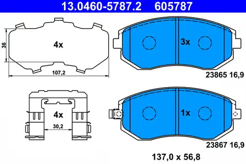 накладки ATE 13.0460-5787.2