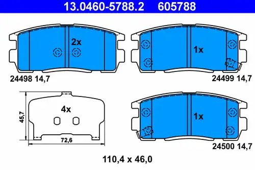 накладки ATE 13.0460-5788.2