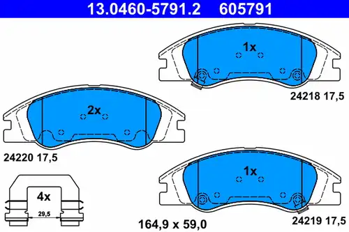 накладки ATE 13.0460-5791.2