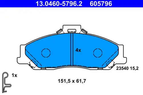 накладки ATE 13.0460-5796.2